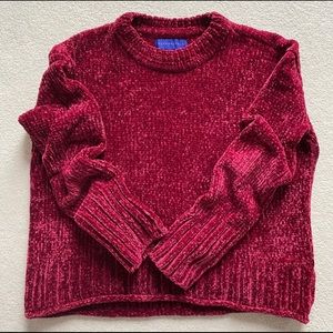 Aeropostale Chenille Dark Red Sweater - M- EUC